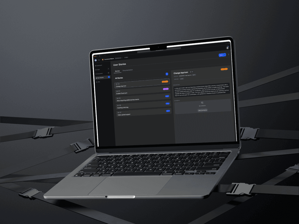 Agentic AI App workspace on a laptop