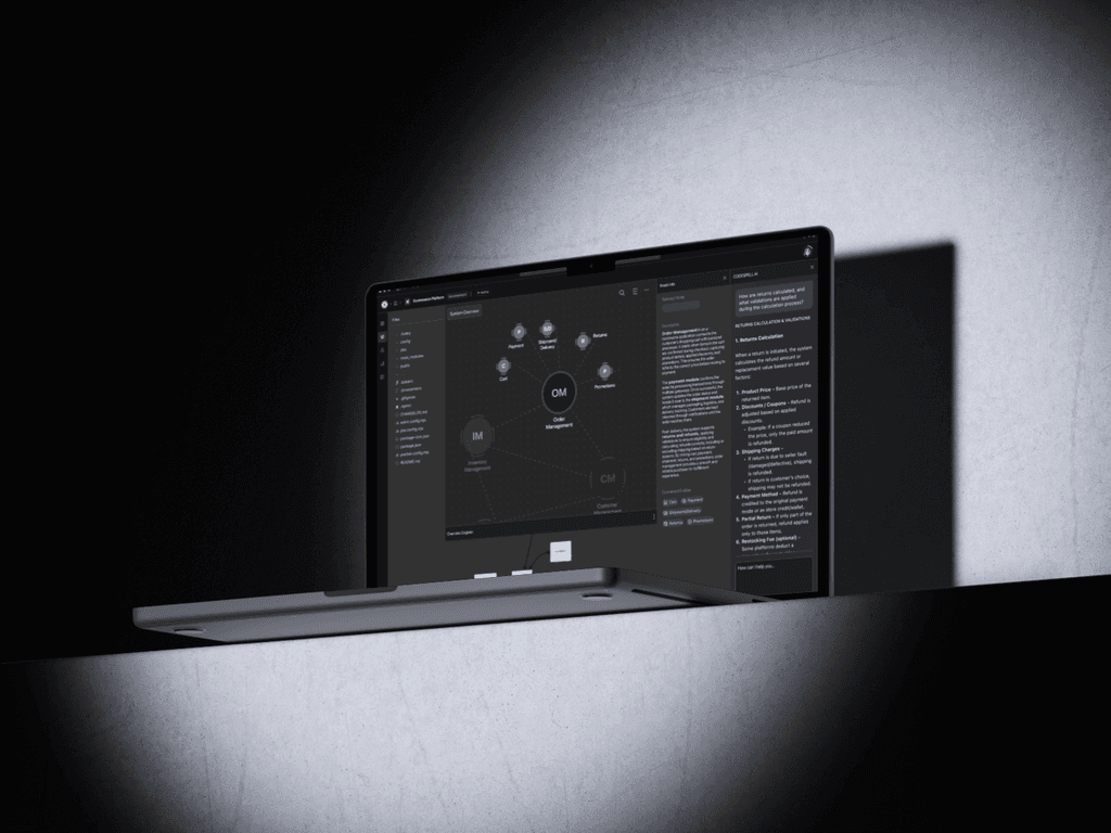 Agentic AI App in a dark studio setting