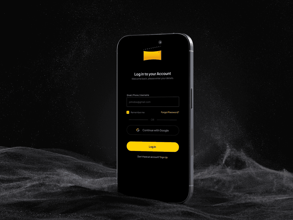 TakeOne sign-in screen on a phone